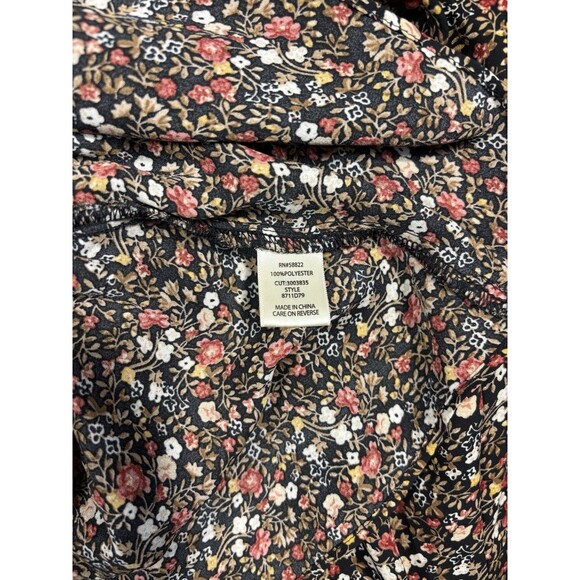 Max Studio Women's Peplum Long Sleeve Blouse Floral B/W 2-Pack Combo Size S - Picture 7 of 10